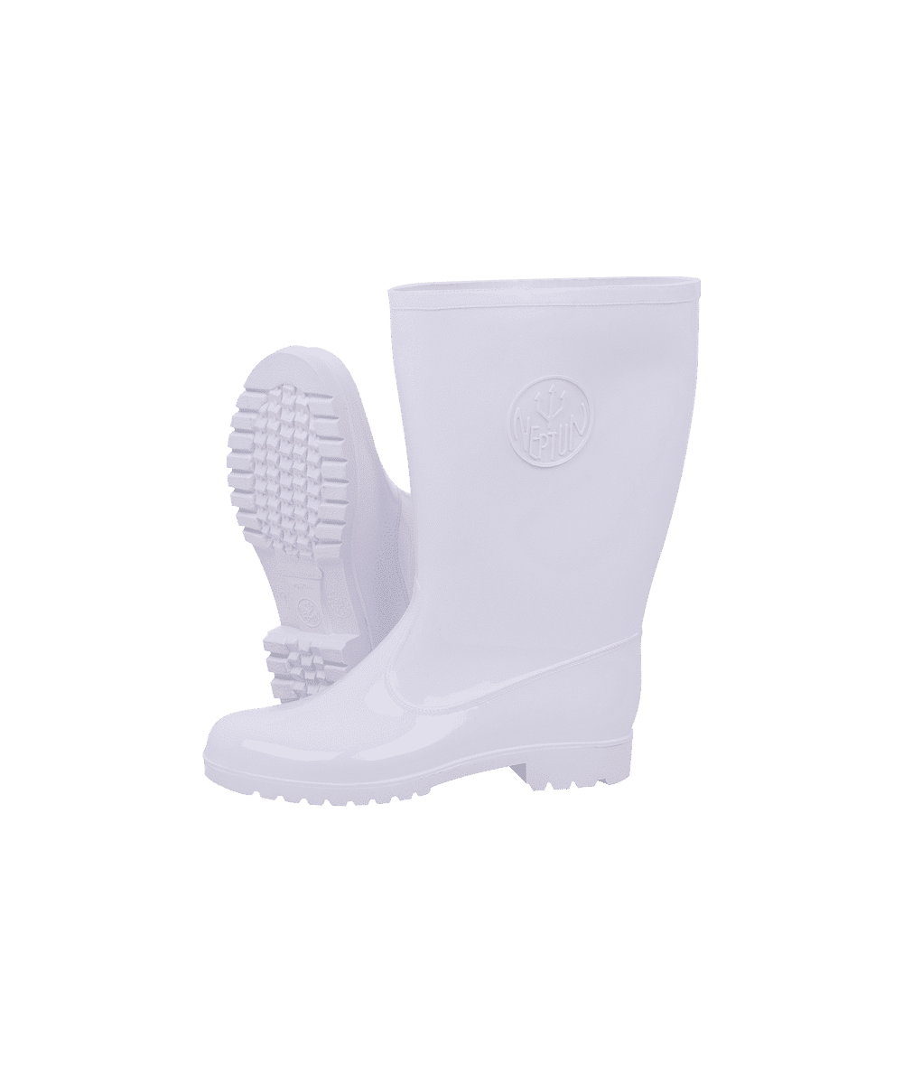 Women's White Calf Length Gumboot